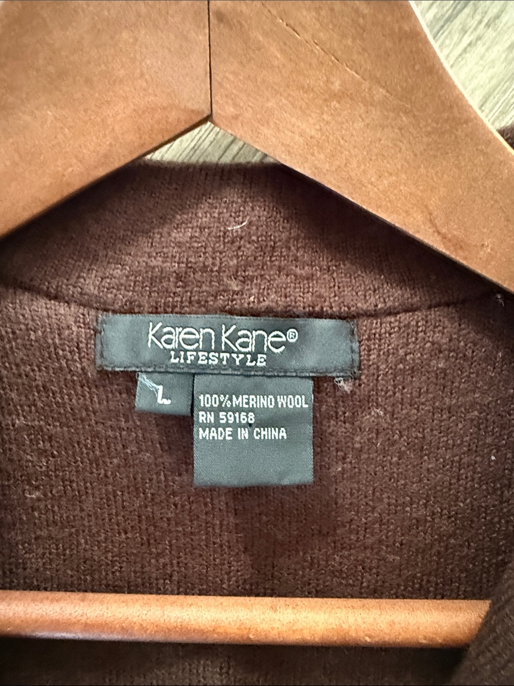 Karen Kane Wool Dark Brown Embroidered Women's Blazer Jacket Sz L - Picture 4 of 7